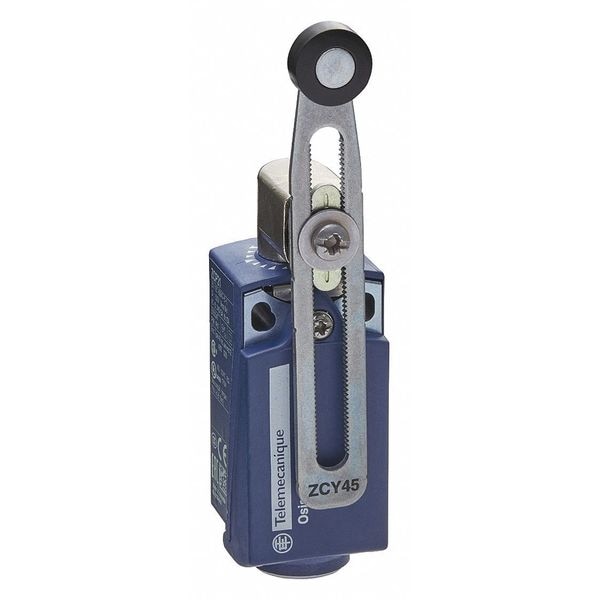 Interruptor de límite Telemecanique Sensors, palanca de rodillo ajustable, rotativo, 1 NC/1 NA, 10A @ 240V AC, Ubicación del actuador: Lateral - XCKP2145N12