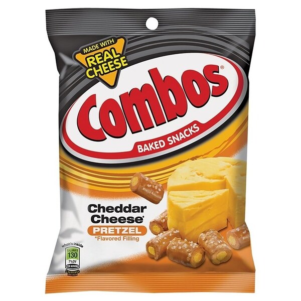 Combos MMM42005 Snacks, Cheddar Cheese Flavor, 6.3 oz Bag - 568922
