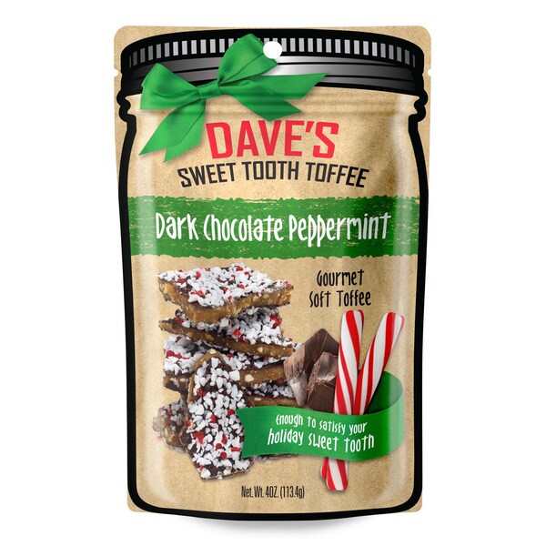 Daves Sweet Tooth Dave's Sweet Tooth Dark Chocolate Peppermint Toffee 4 oz - 63384