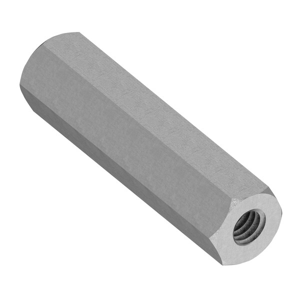 Zoro Select Hex Standoff, No. 4-40 Thrd Sz, 1 in L, 1/4 in Thrd L 18-8 Stainless Steel, Plain, 1/4" Hex W, 10 PK - HST314-440-SS