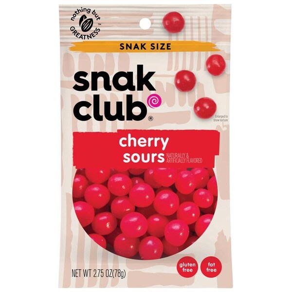 Snak Club Snak Club Cherry Sours Gummi Candy 2.75 oz Bagged - 1785553