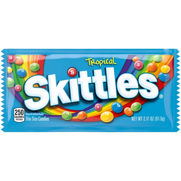 Skittles Skittles Tropical Singles 2.17 oz. Pouch, PK360 - 108228