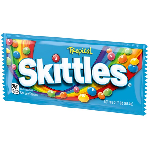 Skittles Skittles Tropical Singles 2.17 oz. Pouch, PK360 - 108228