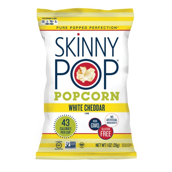 Skinnypop Skinnypop Popcorn Gluten Free White Cheddar Popcorn 1 oz., PK12 - 1014435