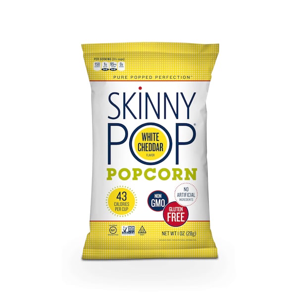 Skinnypop Skinnypop Popcorn Gluten Free White Cheddar Popcorn 1 oz., PK12 - 1014435