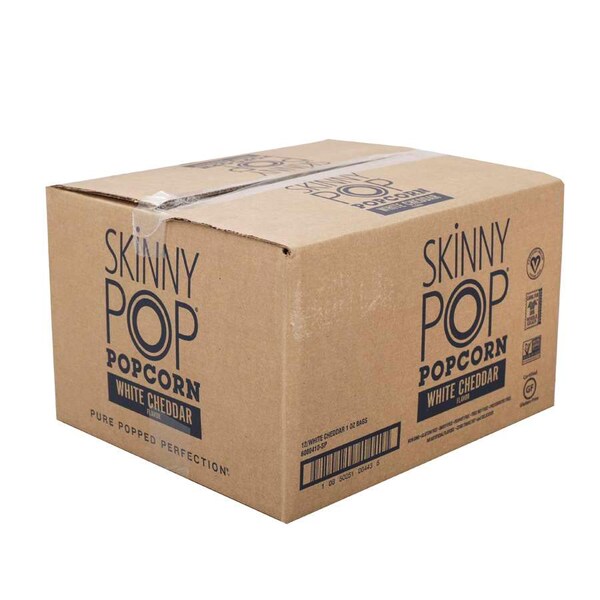 Skinnypop Skinnypop Popcorn Gluten Free White Cheddar Popcorn 1 oz., PK12 - 1014435