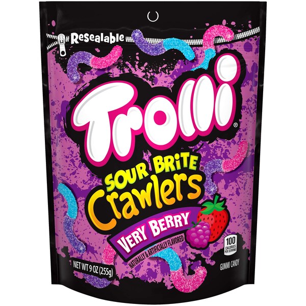 Trolli Trolli Sour Brite Crawler Mini Very Berry 9 oz., PK6 - 11022