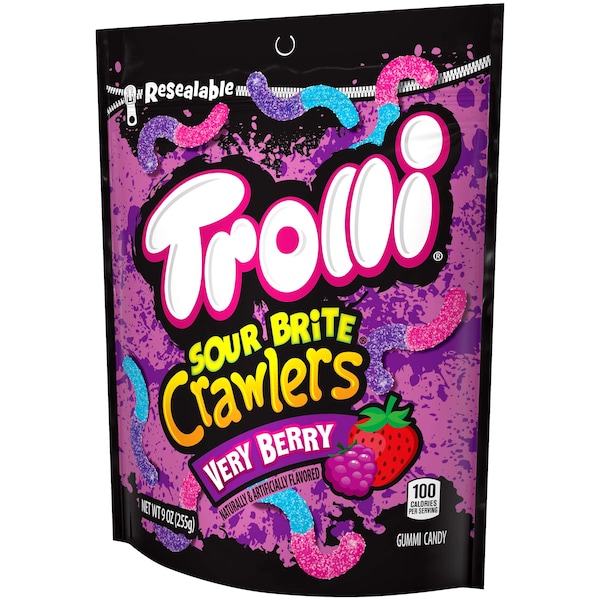 Trolli Trolli Sour Brite Crawler Mini Very Berry 9 oz., PK6 - 11022
