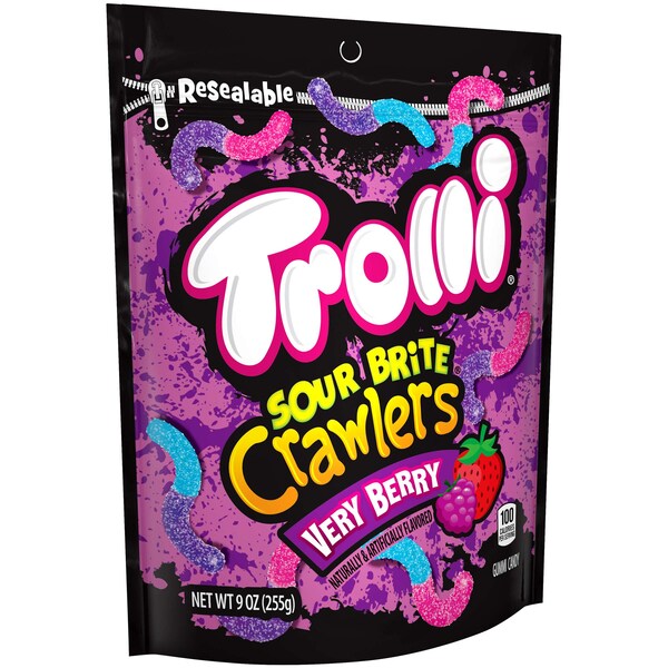 Trolli Trolli Sour Brite Crawler Mini Very Berry 9 oz., PK6 - 11022