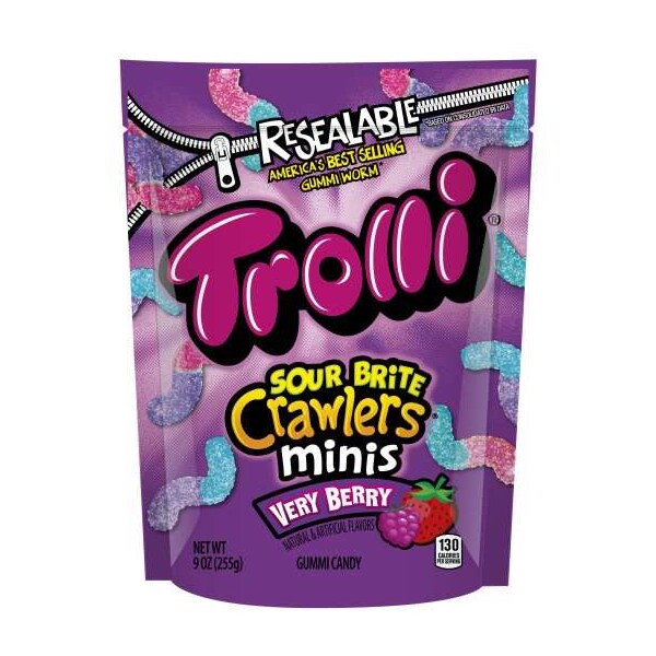 Trolli Trolli Sour Brite Crawler Mini Very Berry 9 oz., PK6 - 11022