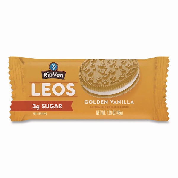 Rip Van Leos Golden Vanilla Sandwich Cookies, 2 Cookies, 10PK - RVW62001