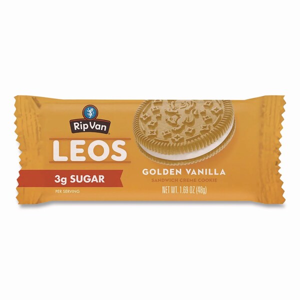 Rip Van Leos Golden Vanilla Sandwich Cookies, 2 Cookies, 10PK - RVW62001
