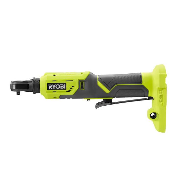 RYOBI ONE+ 18V Llave de trinquete inalámbrica de 1/4 de pulgada con 4 posiciones y batería de 2.0 Ah y cargador - PRC01B-PSK005