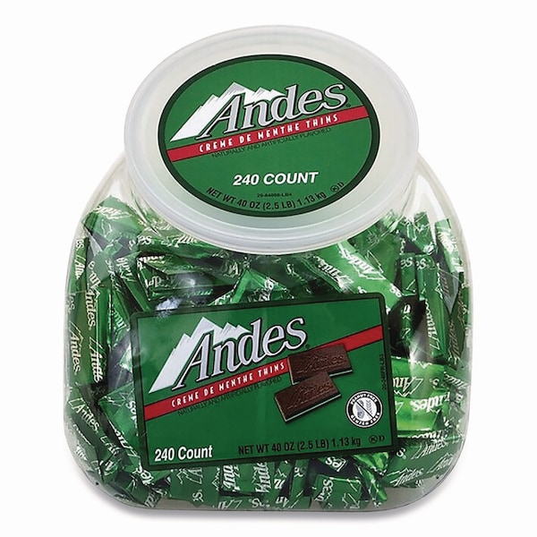 Andes Creme de Menthe Chocolate Mint Thins, 240 Piece Tub - 090215