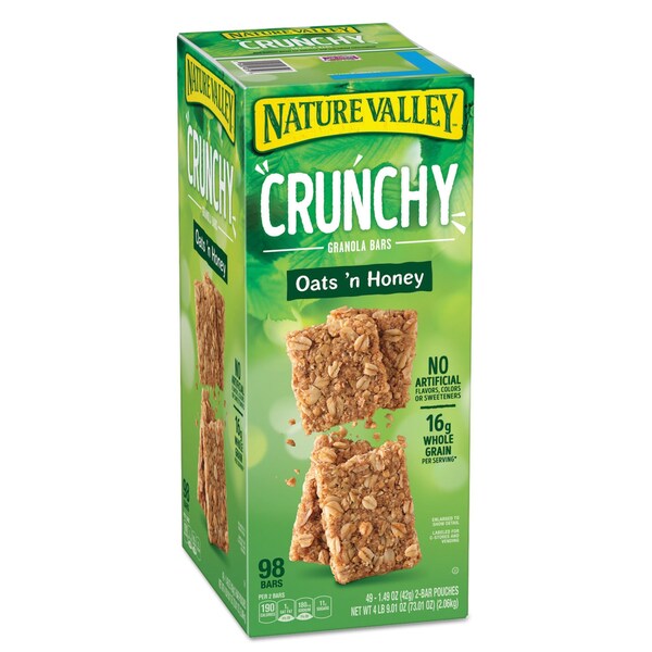 Nature Valley Granola Bars, Oats and Honey, 1.5 oz Bar, 49PK - GEM12942