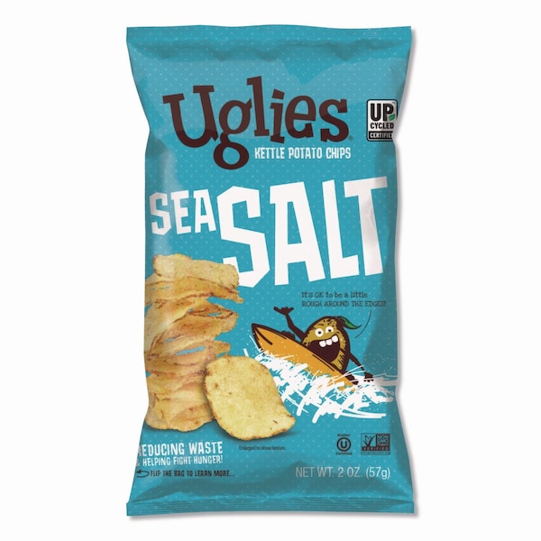 Uglies Kettle Potato Chips, Sea Salt, 2 oz Bags, 24PK - DFN26102