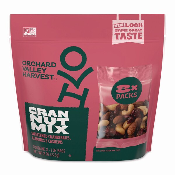 Orchard Valley Harvest Cranberry Nut Mix, 8 1 oz Bags - JOH36414