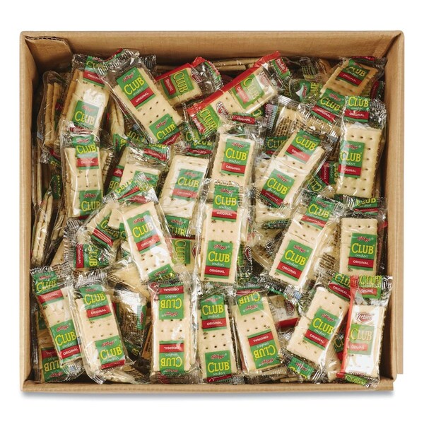 Kelloggs Club Original Crackers, 0.25 oz Individually Wrapped, 2 Crackers, 500PK - 033451