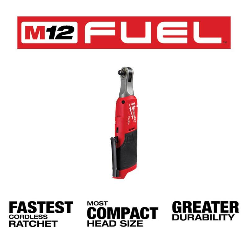 Milwaukee M12 FUEL 12-Volt Lithium-Ion Brushless Cordless High Speed 3/8 in. Ratchet (Herramienta solamente) - 2567-20