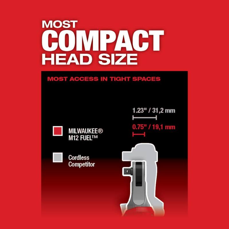 Milwaukee M12 FUEL 12-Volt Lithium-Ion Brushless Cordless High Speed 3/8 in. Ratchet (Herramienta solamente) - 2567-20