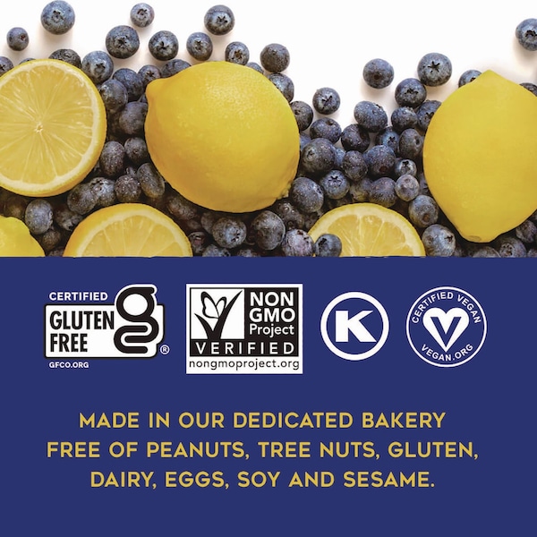 88 Acres Warm N Chewey Gluten-Free Blueberry/Lemon Seed and Oat Bar, 1.6 oz Bar, 9PK - ACY00592