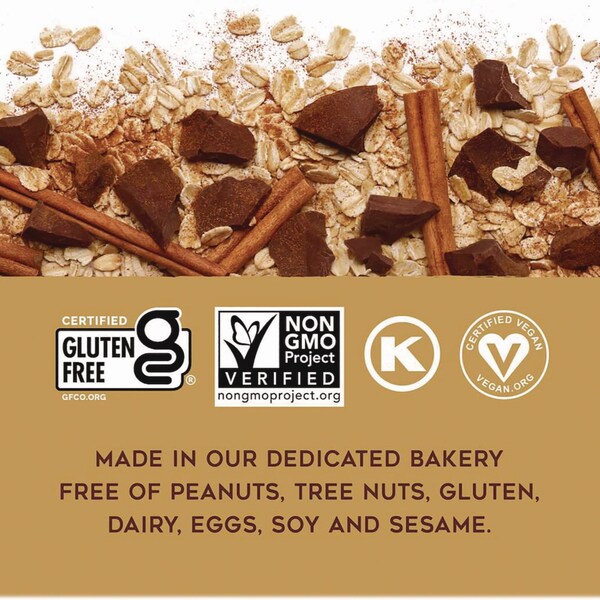 88 Acres Warm N Chewy Gluten-Free Oatmeal/Chocolate Chip Seed and Oat Bar, 1.6 oz Bar, 9PK - ACY11049