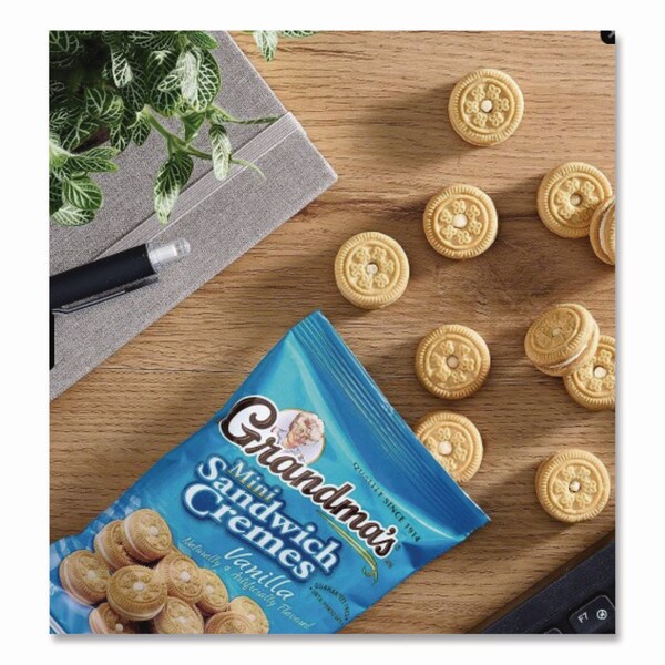 Grandmas Mini Vanilla Creme Sandwich Cookies, 2.12 oz Packet, 60PK - FRI45096