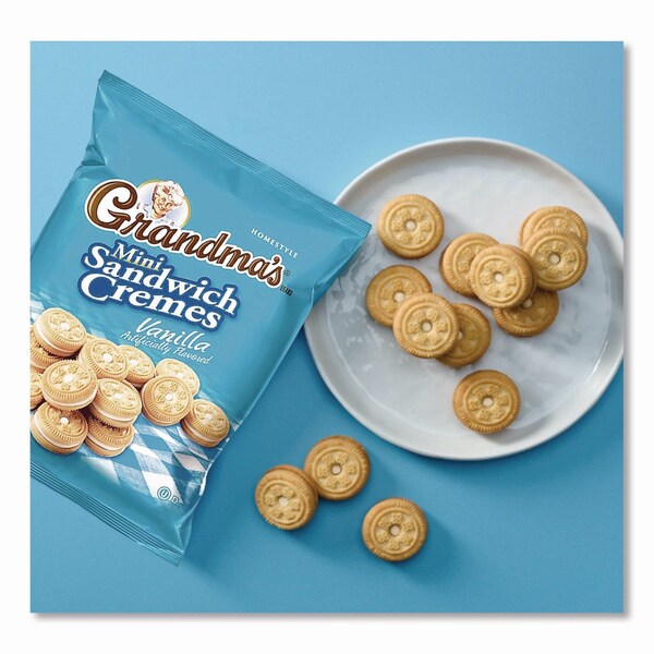 Grandmas Mini Vanilla Creme Sandwich Cookies, 2.12 oz Packet, 60PK - FRI45096