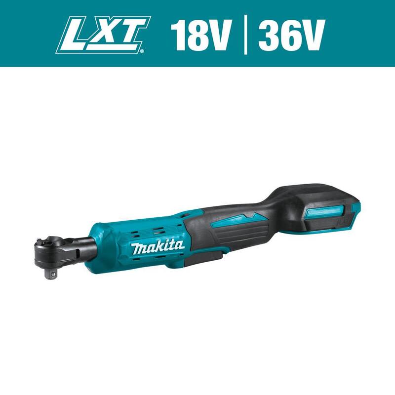 Llave de trinquete cuadrada inalámbrica de iones de litio LXT de 18V 3/8 in./1/4 in. de Makita (sólo herramienta) - XRW01Z