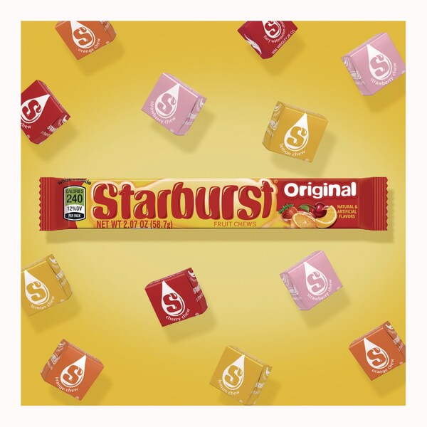 Starburst Original Fruit Chews, Cherry; Lemon; Orange; Strawberry, 12 Pieces, 36PK - MMM01151