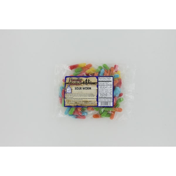 Ruckers Family Choice Gummy Worms Sour Candy 7 oz - 1283