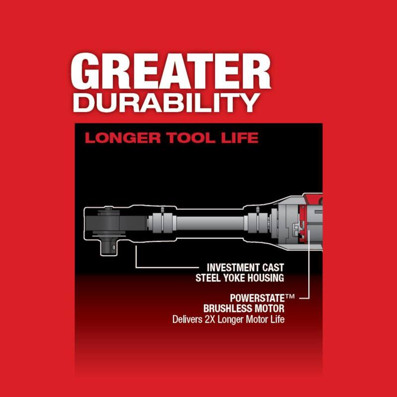 Milwaukee M12 FUEL 12V 3/8 pulgadas Llave de trinquete inalámbrica sin escobillas de iones de litio de alcance extendido (sólo herramienta) - 2560-20
