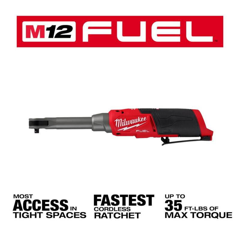 Milwaukee M12 FUEL 12V 3/8 pulgadas Llave de trinquete inalámbrica sin escobillas de iones de litio de alcance extendido (sólo herramienta) - 2560-20