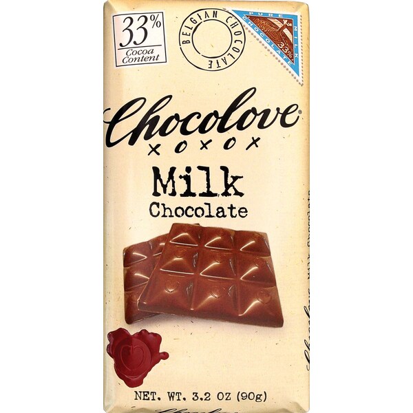 Chocolove Chocolove Milk Chocolate Bar 3.2 oz. Bar, PK144 - 130