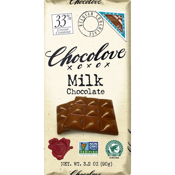 Chocolove Chocolove Milk Chocolate Bar 3.2 oz. Bar, PK144 - 130