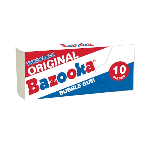 Bazooka Bazooka Bubble Gum Wallet Pack 2.112 oz. Original/Blue Razz, PK144 - 261