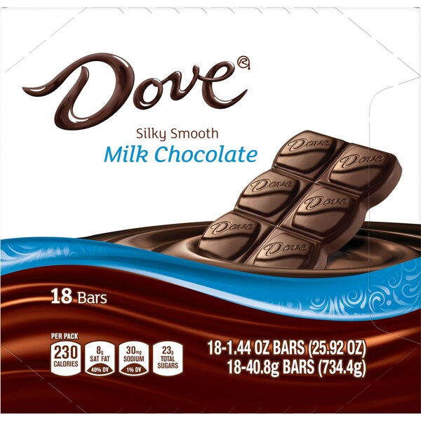 Dove Chocolate Dove Milk Chocolate Singles 1.44 oz. Bar, PK216 - 267369