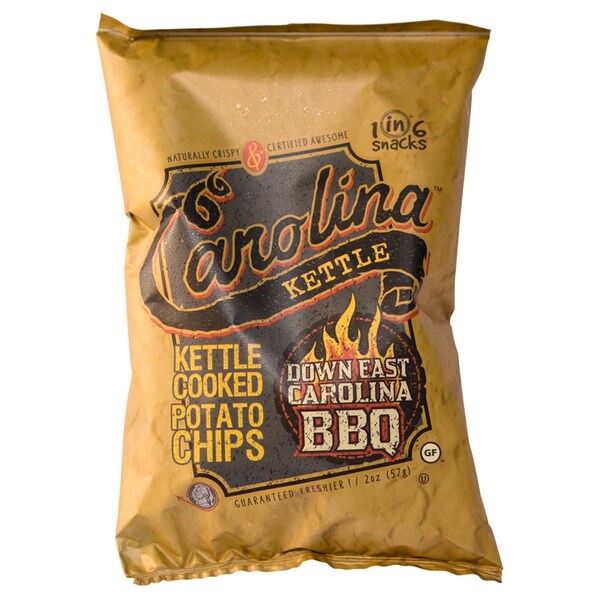 1 In 6 Snacks 1 in 6 Snacks Carolina Down East BBQ Potato Chips 2 oz Bagged - 10602