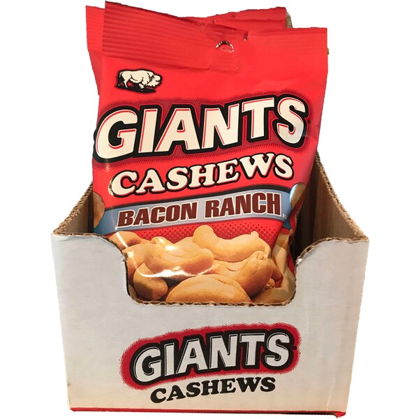 Giant Snack Giants Cashews Bacon Ranch 4 oz., PK8 - 61530