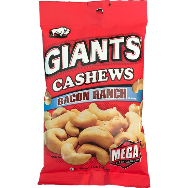 Giant Snack Giants Cashews Bacon Ranch 4 oz., PK8 - 61530