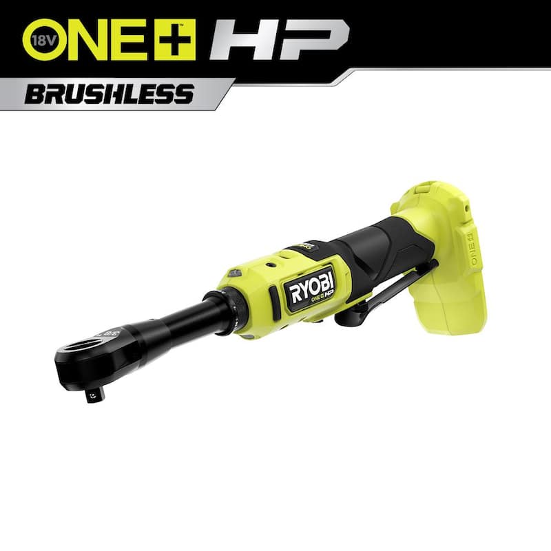 RYOBI ONE+ HP 18V Llave de trinquete inalámbrica extendida sin escobillas de 3/8 pulgadas (solo herramienta) - PBLRC25B