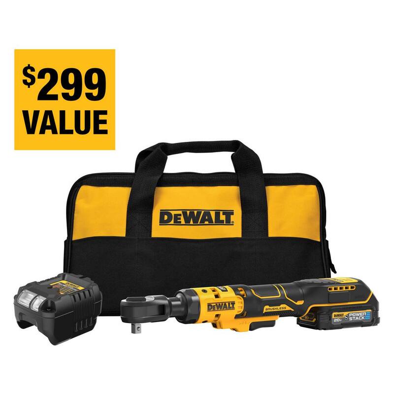 Juego de trinquete inalámbrico DEWALT de 20 voltios de iones de litio de 3/8 pulgadas - DCF513GE1