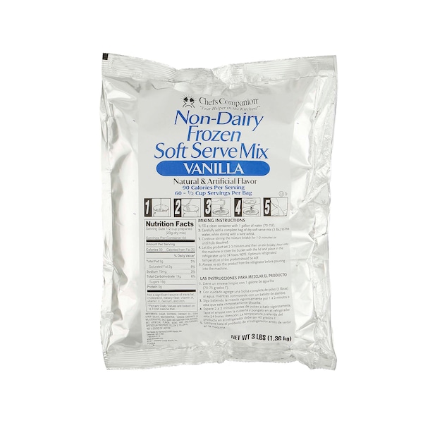 Chefs Companion Chefs Companion Non Dairy Vanilla Soft Serve Mix 6lbs, PK6 - 54018