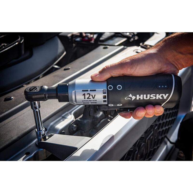 Husky Ratchet inalámbrico de iones de litio de 12 voltios y 3/8 pulgadas de unidad - H38CPRAT