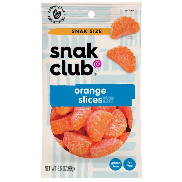 Snak Club Snak Club Orange Slices Gummi Candy 3.5 oz Bagged - 1785591