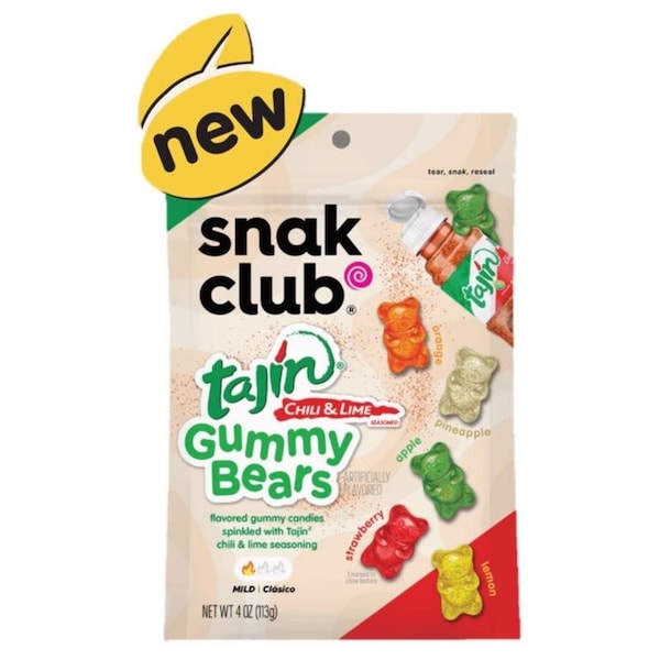 Snak Club Snak Club Tajin Chili and Lime Gummi Candy 4 oz Bagged - 1721906