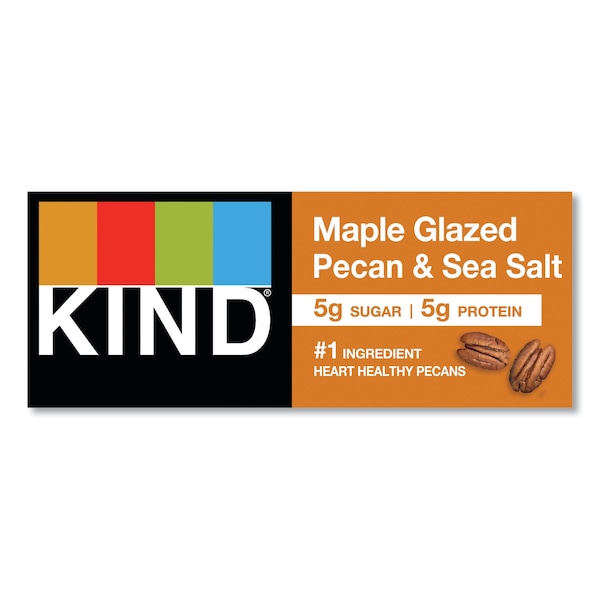 Kind Nuts and Spices Bar, Maple Glazed Pecan and Sea Salt, 1.4 oz Bar, PK12 - 17930