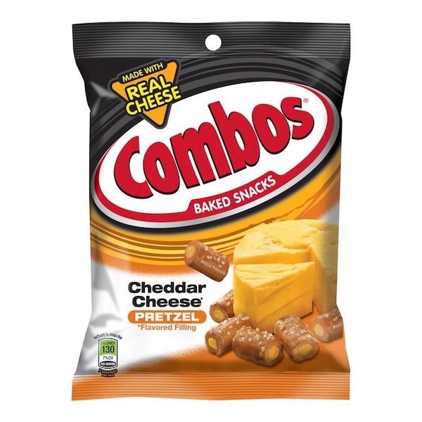 Snickers Combos Baked Snacks Cheddar Cheese Filled Pretzels 6.3 oz Bagged - 273751