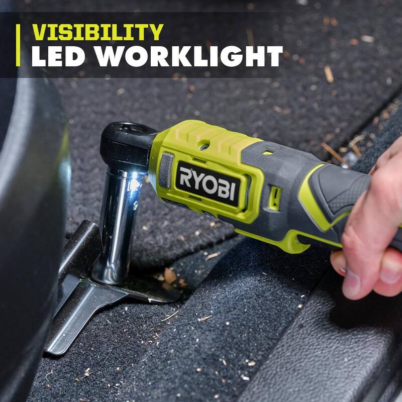 Juego de Llave de Carraca RYOBI USB de 3/8 pulg. con Batería de 2.0 Ah y Cable de Carga USB con Batería de 2.0 Ah de Litio - FVRC51K-FVB02