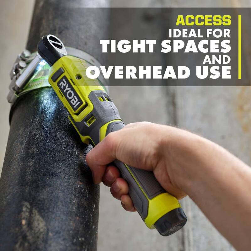 Juego de Llave de Carraca RYOBI USB de 3/8 pulg. con Batería de 2.0 Ah y Cable de Carga USB con Batería de 2.0 Ah de Litio - FVRC51K-FVB02